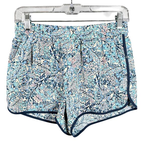 BCBGMaxAzria Pants - BCBG Maxazria Shorts‎ Size XS Blue Floral Lightweight Summer